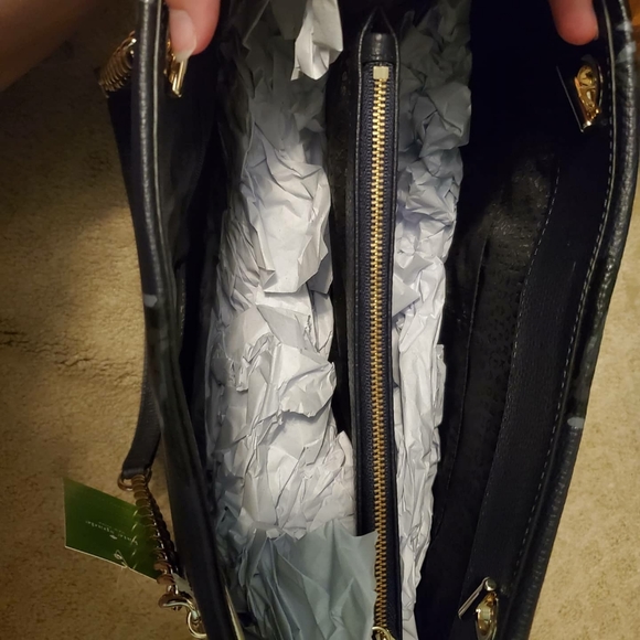 Navy blue kate spade floral purse